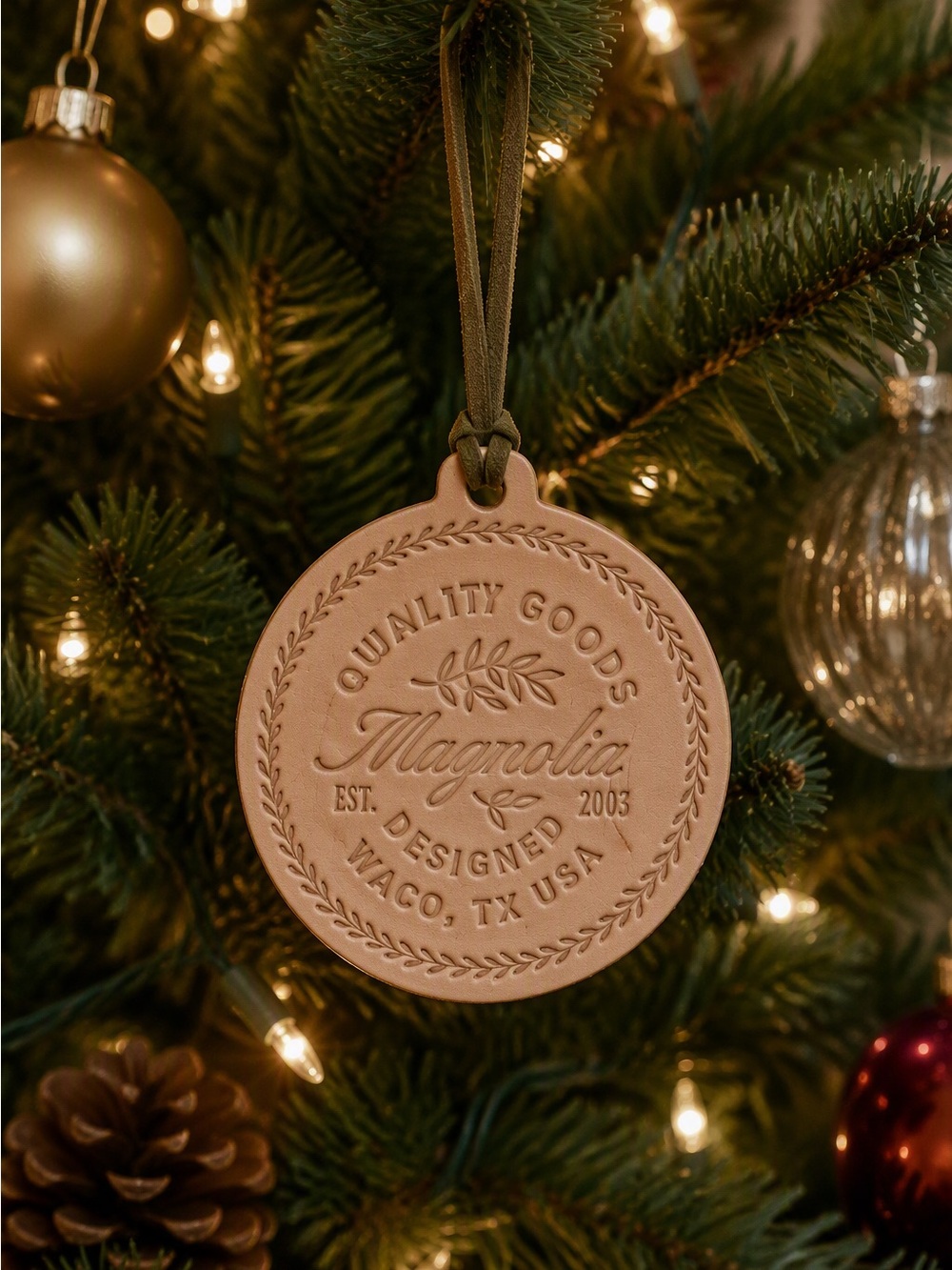Magnolia "Quality Goods" Christmas Ornament Waco TX